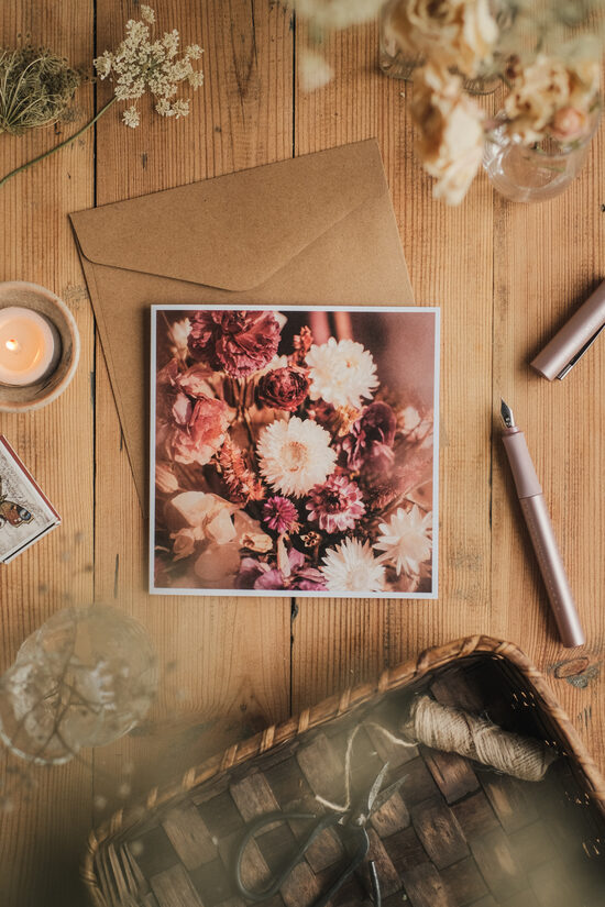 Ruudukujuline kaart "Kuivatatud lilled"